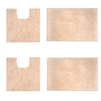 Cotton Beige Bathmat (Pack of 4)