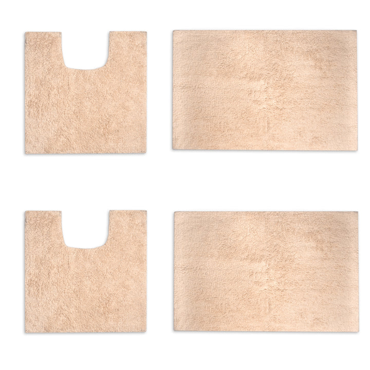 Cotton Beige Bathmat (Pack of 4)