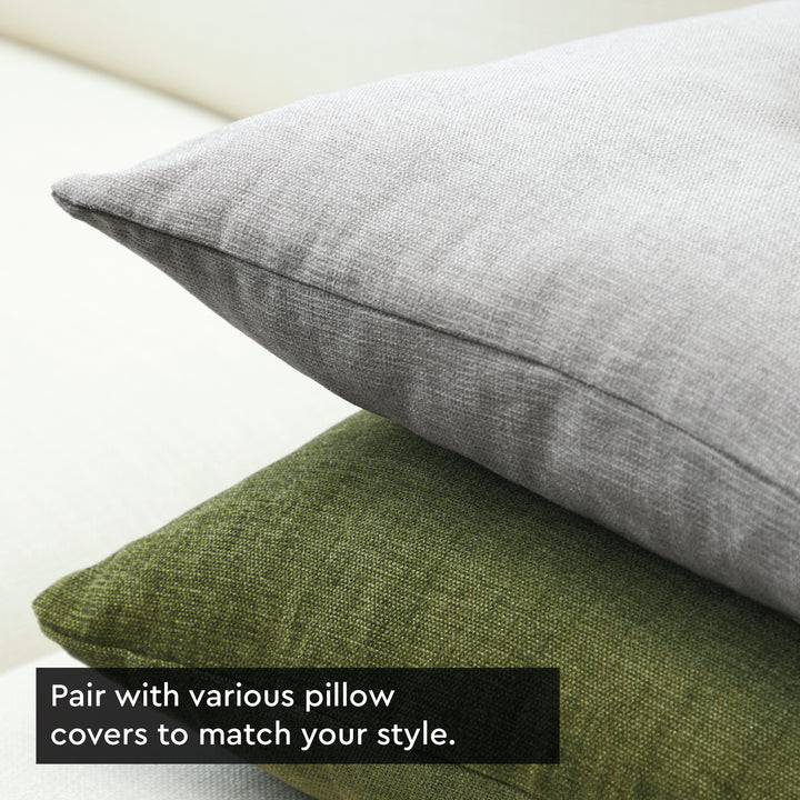 Chenille Solid Solid Light Grey Cushion Cover (Pack of 1)