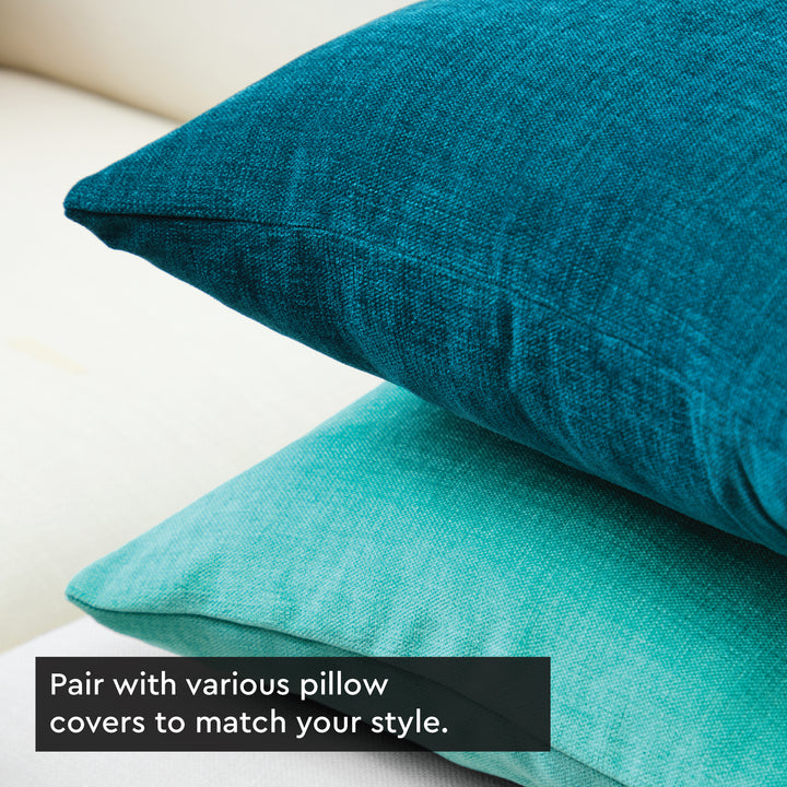 Chenille Solid Turq Cushion Cover (Pack of 1)