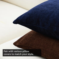 Chenille Solid Chocolate Cushion Cover (Pack of 1)