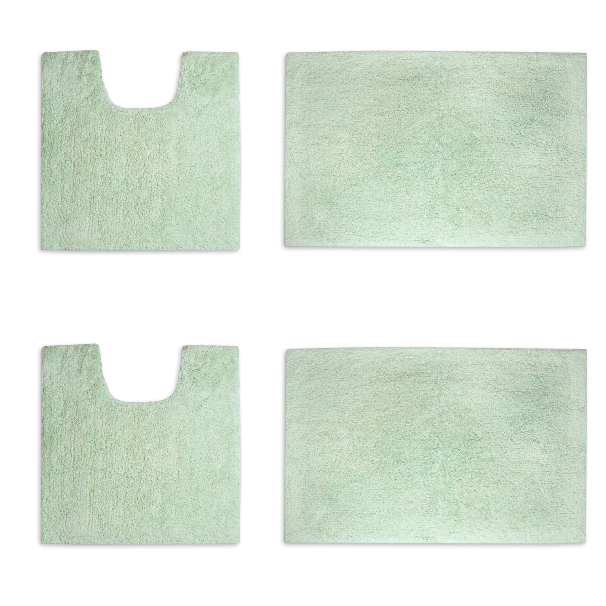 Cotton Sage Green Bathmat (Pack of 4)