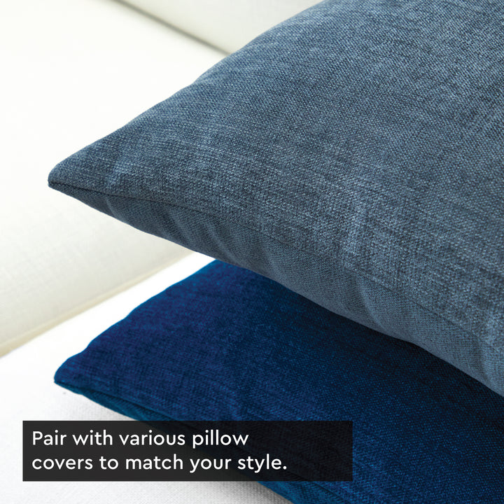 Chenille Solid Royal Blue Cushion Cover (Pack of 1)
