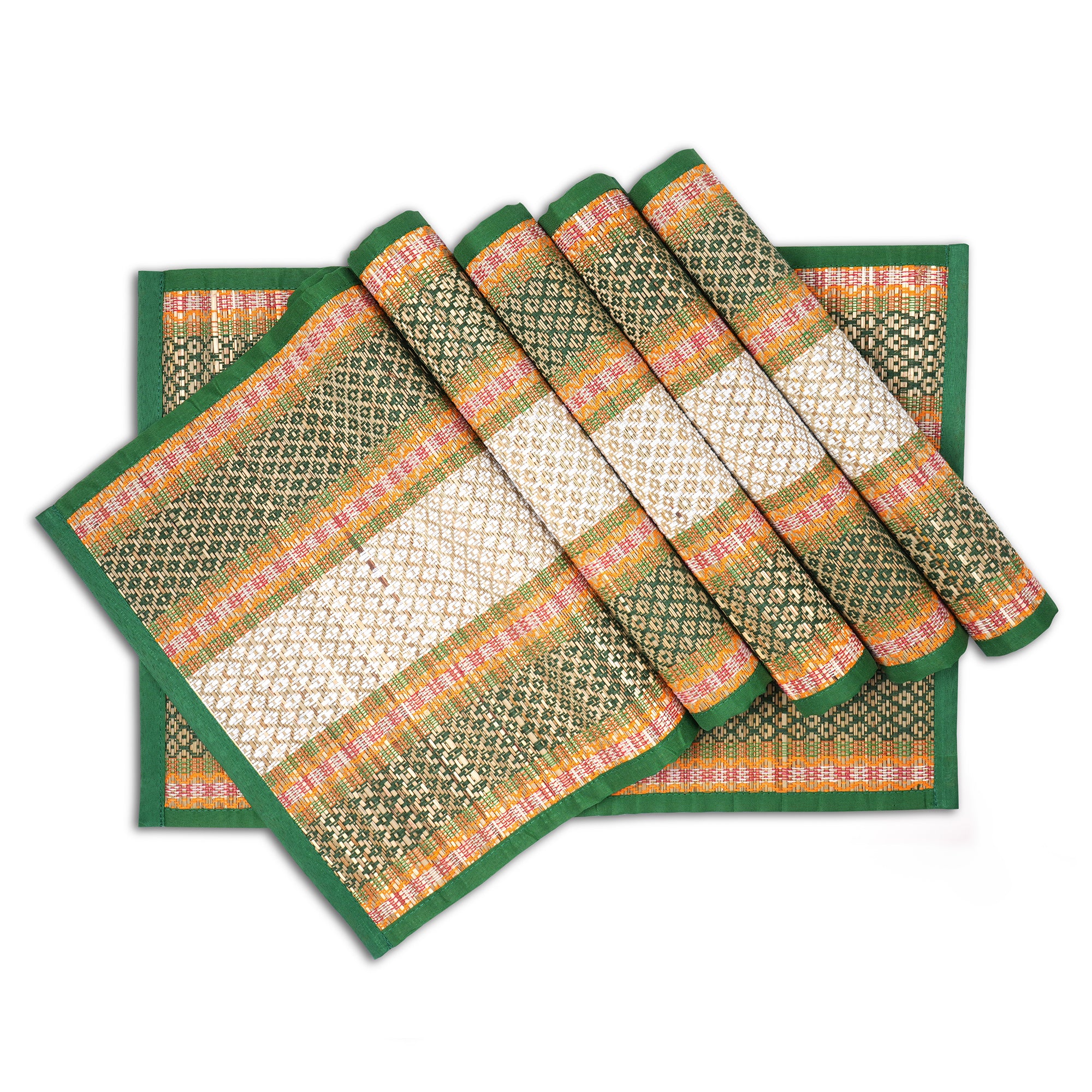 Madur Kathi Green Placemat (Pack of 4)
