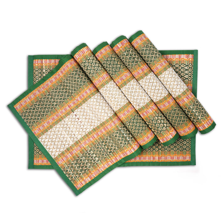 Madur Kathi Green Placemat (Pack of 4)