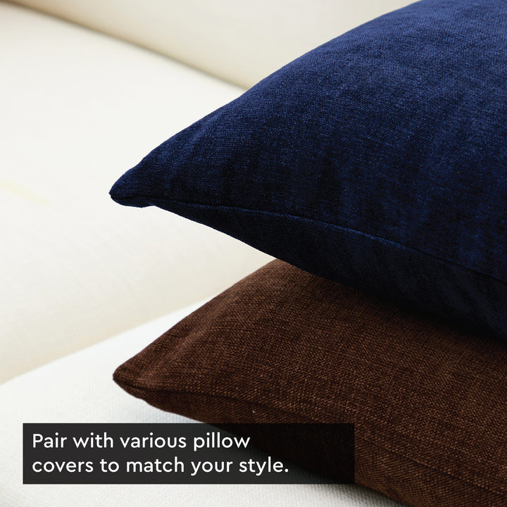 Chenille Solid Chocolate Cushion Cover (Pack of 1)