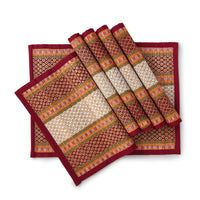 Madur Kathi Red Placemat (Pack of 4)