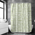 Polyester Boho Maze Sage Shower Curtain (Pack of 1)
