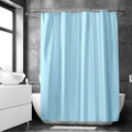 Polyester ZZ Light Blue Shower Curtain (Pack of 1)