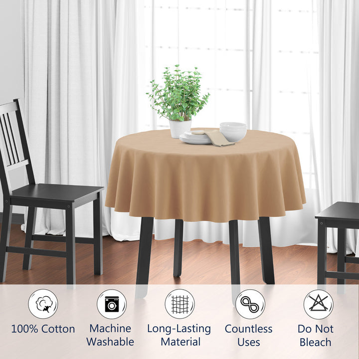 cotton 4 seater round table cloth