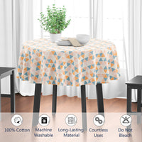 cotton 4 seater round table cloth