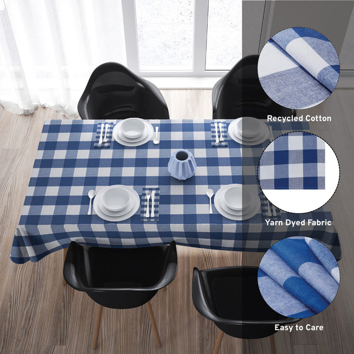 cotton 6 to 8 seater rectangular table cloth