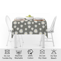 cotton 4 seater square table cloth