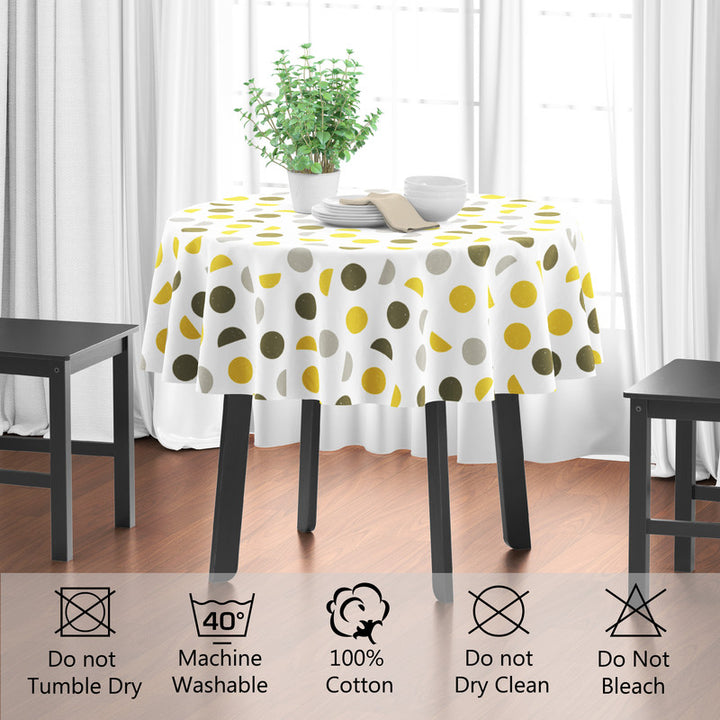 cotton 4 seater round table cloth