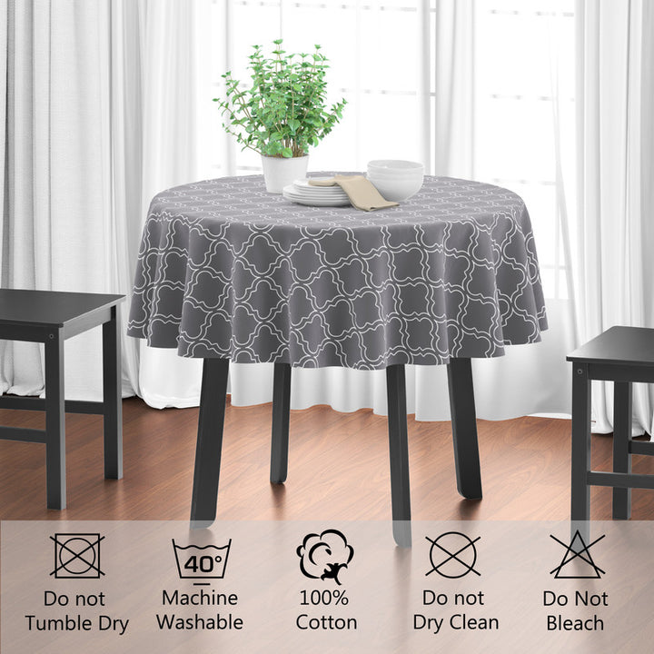 cotton 4 seater round table cloth