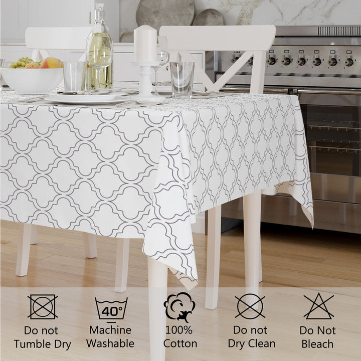 cotton 6 to 8 seater rectangular table cloth