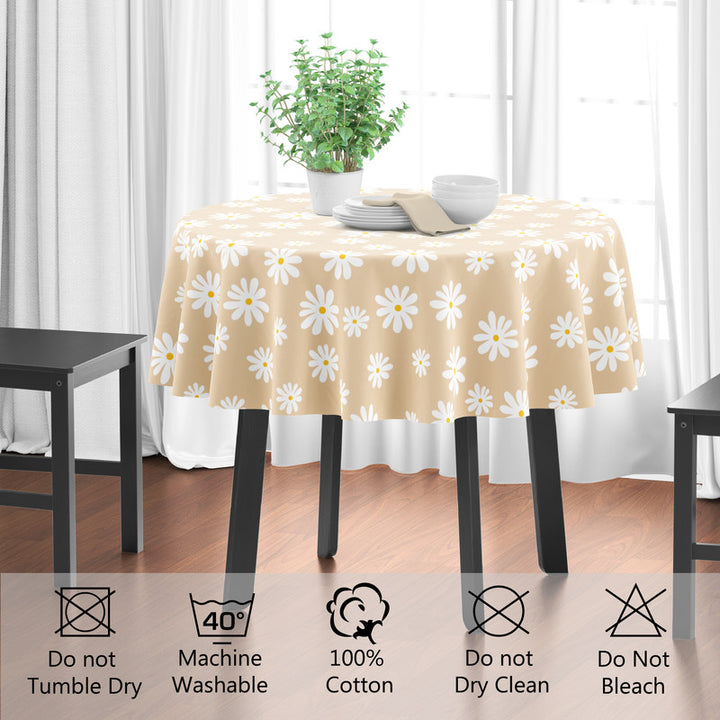 cotton 4 seater round table cloth