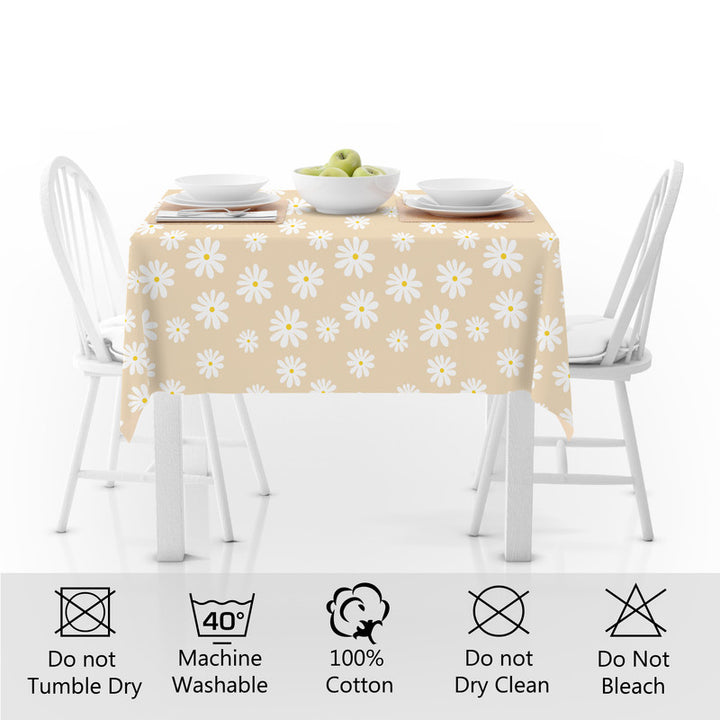 cotton 4 seater square table cloth