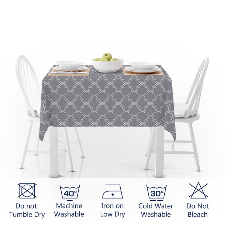 polyester 4 seater square table cloth