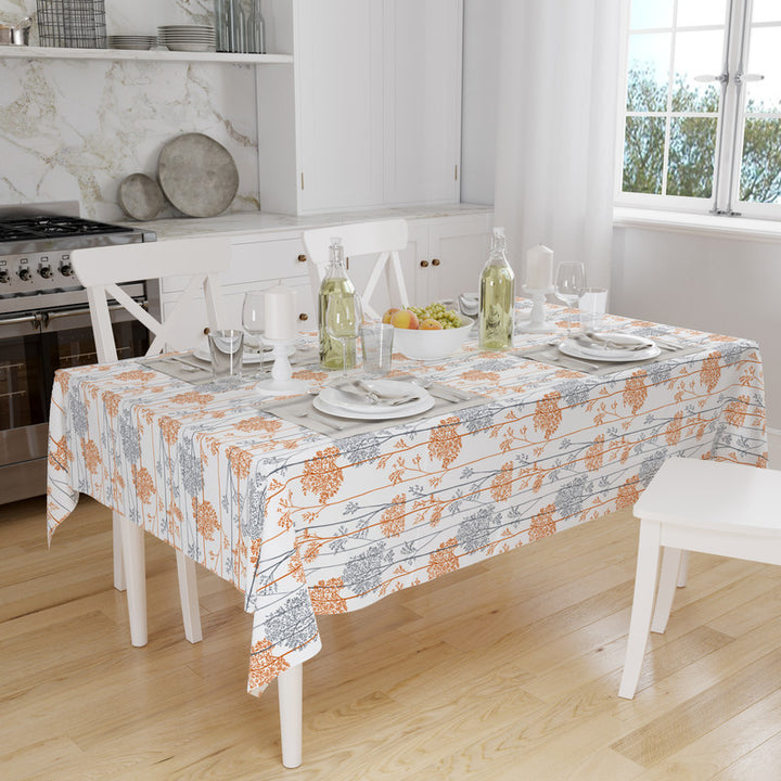 polyester 6 to 8 seater rectangular table cloth