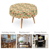 polyester 4 seater round table cloth