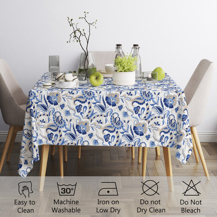 polyester 4 seater square table cloth