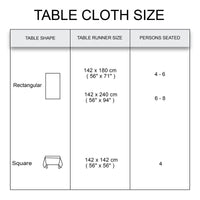 polyester 6 to 8 seater rectangular table cloth