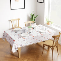 polyester 6 to 8 seater rectangular table cloth