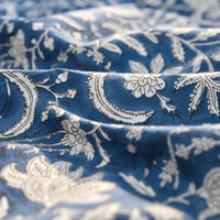 20s Cotton Twill Blue Table Cloth (Pack of 1)