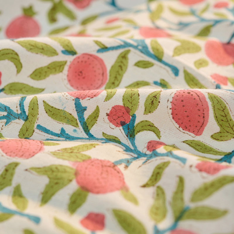 Jaipuri Hand block Print Cotton Pink Tablecloth