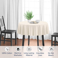 cotton 4 seater round table cloth