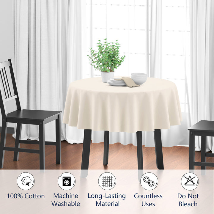 cotton 4 seater round table cloth