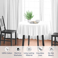 cotton 4 seater round table cloth