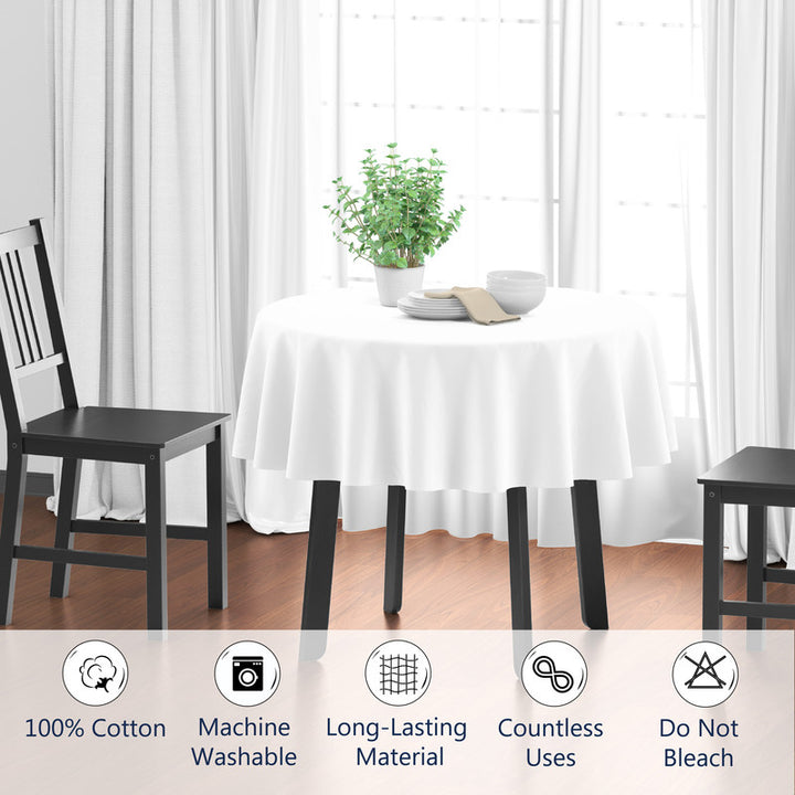 cotton 4 seater round table cloth