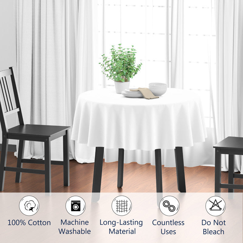 cotton 4 seater round table cloth