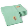 Cotton Mint Green Flowers Table Napkin (Pack of 6)