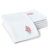 Cotton White Flowers Table Napkin (Pack of 6)