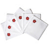 Cotton White Poinsettia Table Napkin (Pack of 6)