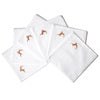 Cotton White Reindeer Table Napkin (Pack of 6)