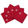 Cotton Red Snowflake Table Napkin (Pack of 6)