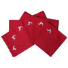 Cotton Red Reindeer Table Napkin (Pack of 6)