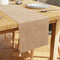 Embossed Velvet Beige Table Runner