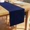 Embossed Velvet Navy Blue Table Runner