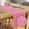 Embossed Velvet Pink Table Runner