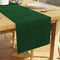 Quilted Velvet Forest Green Table Runner