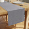 Quilted Velvet Light Grey Table Runner