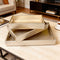 Leather Light Gold Leather Serving Tray