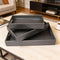 Leather Grey Leather Serving Tray Combo